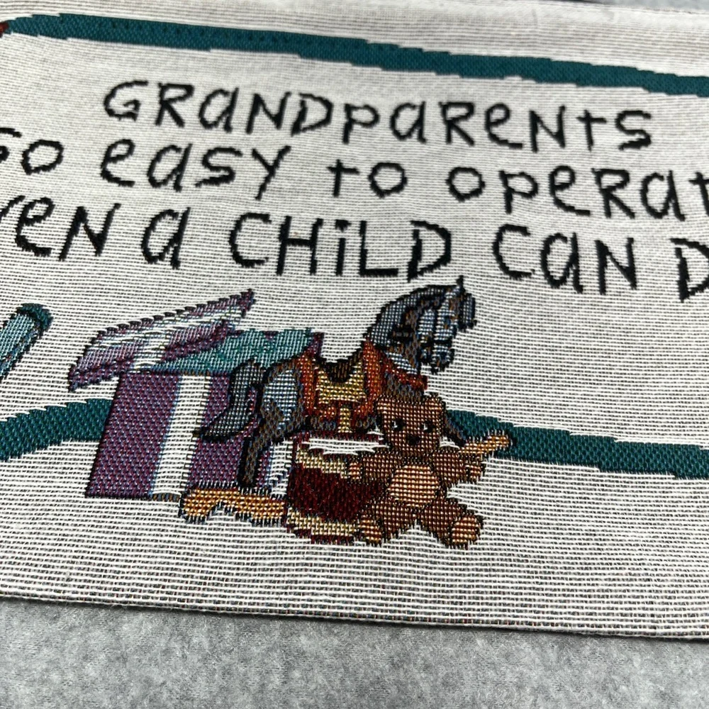 Grandparents Easy to Operate Tapestry Style Wall Hanging‎ Dowel Ribbon